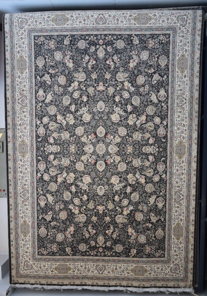 فرش افشان سلطنتی برجسته دودی کد 40931