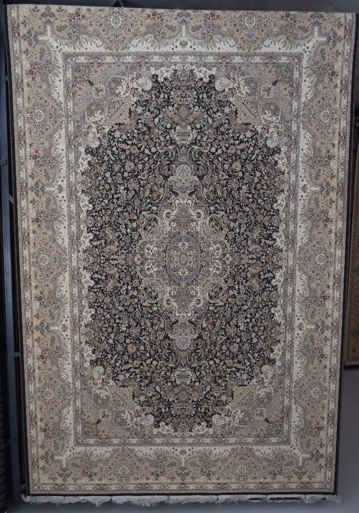 فرش تبریز برجسته دودی کد 40936