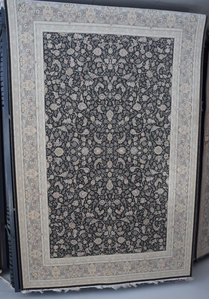 فرش لیندا برجسته دودی کد 40948