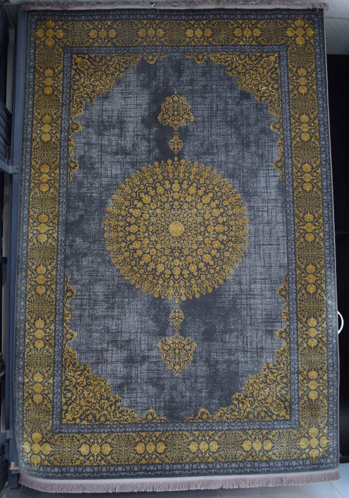 فرش طرح 70011 طلایی کد 34606
