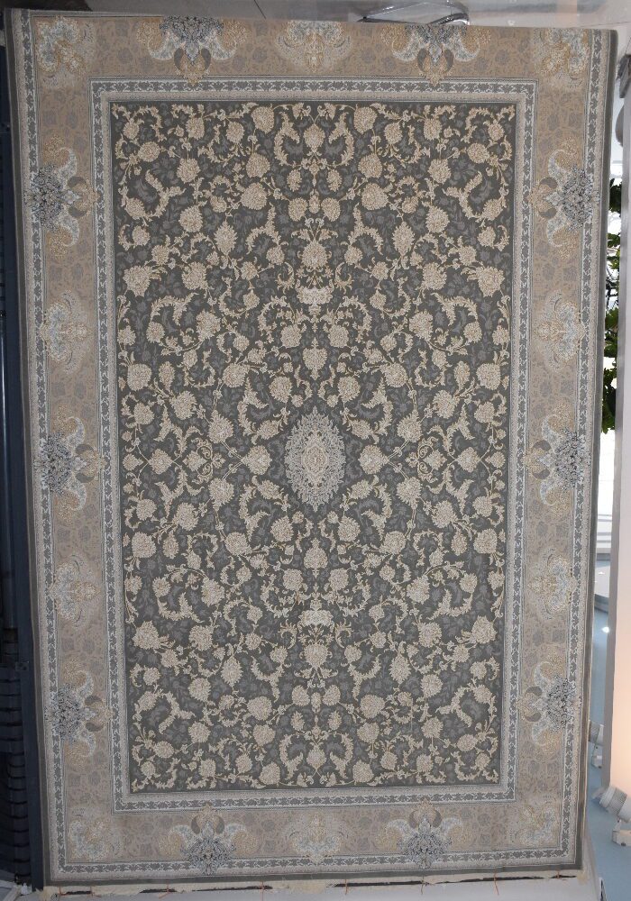 فرش طرح 770089 دودی کد 45471