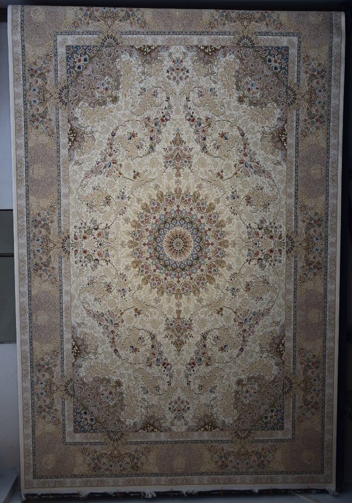 فرش طرح آسمان کرم سفید کد 45450