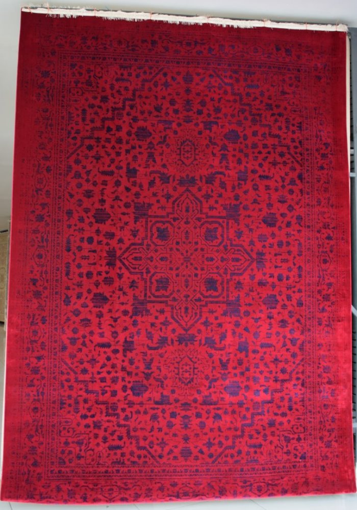 فرش طرح 12850 لاکی سرمه ای کد 45999