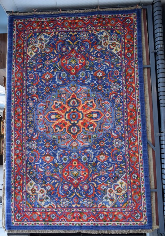 فرش طرح سلطان آباد شیراز آبی کد 46733