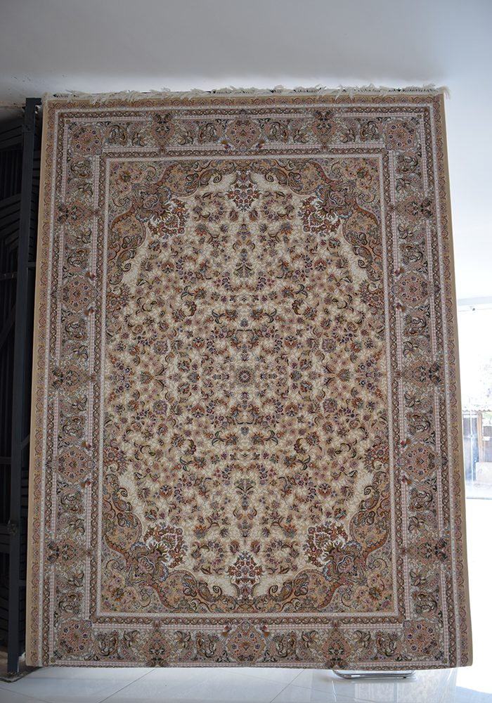 فرش افشان الماس کرم کد 44247-2